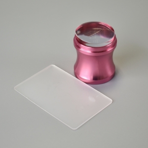 Печать для стемпинга большая розовая PCH4