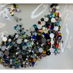 Стразы Dry shenq jewelry разные размеры (разноцветные)