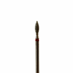 Фреза пламя алмазная 2,5 мм с красной насечкой (FR207)